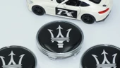 DK Tuning Maserati Siyah Jant Göbeği Kapak Seti 60mm - 5