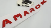 DK Tuning VW Volkswagen Amarok Ön Kaput Kırmızı ABS Yazı Logo Amblem - 1