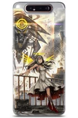 Samsung Galaxy A80 Kılıf Orijinal Seri Anime 22 Uzayda Kap Siyah - 1