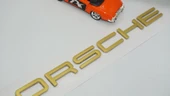 DK Tuning Porsche Bagaj Gold Sarı Renk Yazı Logo Arma thumbnail 4