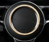 DK Tuning Porsche Direksiyon Logo Kristal Taş Çerçeve Krom Metal thumbnail 1