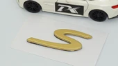 DK Tuning Porsche S Rakamı Bagaj Gold Yazı Logo Arma thumbnail 4