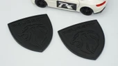 DK Tuning Peugeot Yeni Mat Siyah Çamurluk ABS Logo Arma Seti - 5