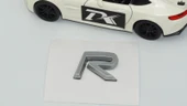 DK Tuning R Rozet Gri 2.2cm Bagaj Yazı Logo Arma Volvo ile Uyumlu - 4