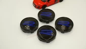 DK Tuning Volkswagen R Line Yeni Nesil Mavi Siyah  Jant Göbeği Kapak Seti 60mm thumbnail 2