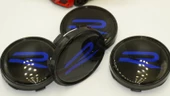 DK Tuning Volkswagen R Line Yeni Nesil Mavi Siyah  Jant Göbeği Kapak Seti 60mm thumbnail 5