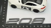 DK Tuning Peugeot Yeni 208 Bagaj 3M 3D Koyu Gri ABS Yazı Logo - 2