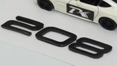 DK Tuning Peugeot Yeni 208 Bagaj 3M 3D Siyah ABS Yazı Logo - 5