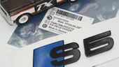 DK Tuning S5 Bagaj Siyah Mavi Yazı Logo Audi İle Uyumlu thumbnail 5