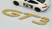 DK Tuning Porsche 911 GT3 Bagaj Gold ABS Yazı Logo Amblem - 5