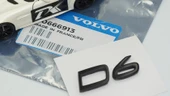 DK Tuning D6 Küçük Boy Siyah Bagaj Yazı Logo Volvo ile Uyumlu thumbnail 5