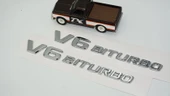 DK Tuning Benz V6 Biturbo Çamurluk Yanı Logo Amblem 2 Li Set thumbnail 3