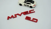 DK Tuning Lancer MIVEC 2.0 Kırmızı Bagaj Yazı Logo Mitsubishi İle Uyumlu - 3
