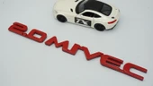 DK Tuning Lancer MIVEC 2.0 Kırmızı Bagaj Yazı Logo Mitsubishi İle Uyumlu - 4