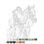 Sayılarla Boyama Tablo Seti (Güzel Kız ve Atı) thumbnail 4