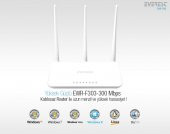EVEREST 2.4GHz 300Mbps 1Wan + 3Lan Portlu Wireless Router EWR-F303 - 1