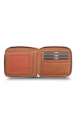 Guard Retro Fermuarlı Hakiki Deri Erkek Taba Cüzdan P859 - 7