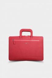 Guard Kırmızı Hakik Deri Evrak ve Laptop Çantası Erkek / Kadın P1956 - 1