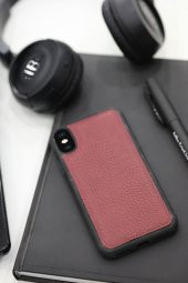 Guard Bordo Hakiki Deri iPhone X / XS Kılıfı P1426 - 2
