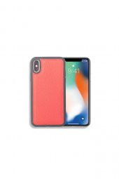 Guard Kırmızı Hakiki Deri iPhone X / XS Kılıfı P1426 - 1