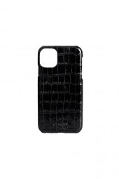Guard Siyah Croco iPhone 11 Hakiki Deri Telefon Kılıfı P6017 - 3