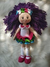 Sevimli Çiçek Bebek Amigurumi Organik Oyuncak - 1