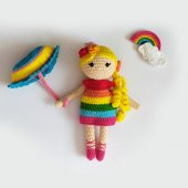 Rainbow Bebek Amigurumi Organik Oyuncak - 1