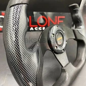 Momo Spor Direksiyon F1 Tesla Model Carbon Siyah Renk Momo Tip - Yarış Spor Direksiyonu - 5