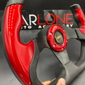 Momo Spor Direksiyon F1 Tesla Model Kırmızı Renk Momo Tip - Yarış Spor Direksiyonu - 4