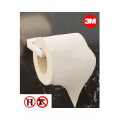 Risingmaber Metal Beyaz Yapışkanlı Tuvalet Kağıtlık - 1