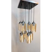 8'Lİ GOLD BORU CAMLI SARKIT AVİZE - 1