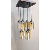 8'Lİ GOLD BORU CAMLI SARKIT AVİZE - 5