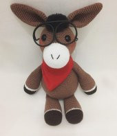Fularlı Sevimli At Amigurumi Organik Oyuncak - 1