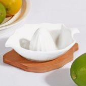 Ksv bambu altlıklı porselen limon sıkacağı - 1