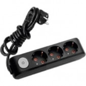 VİKO Multi-let Üçlü Anahtarlı 3 metre Siyah 90117303 - 1