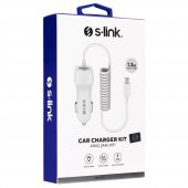 S-link Swapp SW-C535 1 Usb + Micro Usb 12-24V 3.1A Kablolu Araç Şarj Cihazı - 1