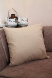 Cappuccino Premium 100 Pamuklu Fermuarsız Kırlent Kılıfı 43x43cm - 1