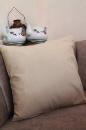 Cappuccino Premium 100 Pamuklu Fermuarsız Kırlent Kılıfı 43x43cm - 2
