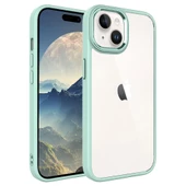 iPhone 15 Kılıf Krom Renkli Silikon Kenarlı Kapak Kılıf thumbnail 6