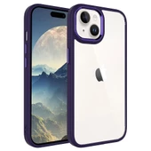 iPhone 15 Kılıf Krom Renkli Silikon Kenarlı Kapak Kılıf thumbnail 11