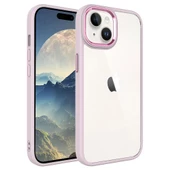 iPhone 15 Kılıf Krom Renkli Silikon Kenarlı Kapak Kılıf thumbnail 7