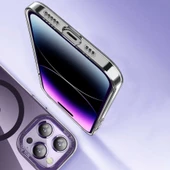 iPhone 14 Pro Max Kılıf Magsafe Şarj Özellikli Sert PC Fuya Kapak - 9