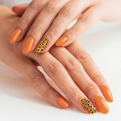 2 Li Turuncu Benekli Tırnak Dövmesi, Tırnak Sticker, Nail Tattoo, Nail Art - 1