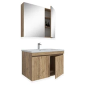Teta Home Tokyo 80 CM Mdf Banyo Dolabı Seti  Atlantik Çam - 2