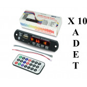 Mikrofonlu-bluetooth-radyo-usb-aux Mp3 Çalar 12 Volt 10 ADET - 1