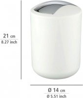 Çöp Kovası Beyaz 2 lt (Brasil Model) - 3