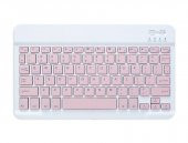 Valkyrie BL30 Bluetooth 10 inç Ios Windows Android Uyumlu Kablosuz Klavye - Türkçe - Şarjlı-Sessiz Multimedia - Ultra İnce Pembe - 2