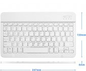 Valkyrie BL30 Bluetooth 10 inç Ios Windows Android Uyumlu Kablosuz Klavye - Türkçe - Şarjlı - Sessiz - Multimedia - Ultra İnce Beyaz - 6