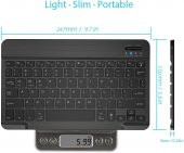 Valkyrie BL30 7 Renk Bluetooth Kablosuz Türkçe Klavye - Android ios Windows Uyumlu - Şarjlı - 10 inç - Multimedia - Ultra İnce Tasarım - 6