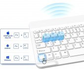 Valkyrie BL30 Bluetooth 10 inç Ios Windows Android Uyumlu Kablosuz Klavye - Türkçe - Şarjlı - Sessiz - Multimedia - Ultra İnce Beyaz - 8
